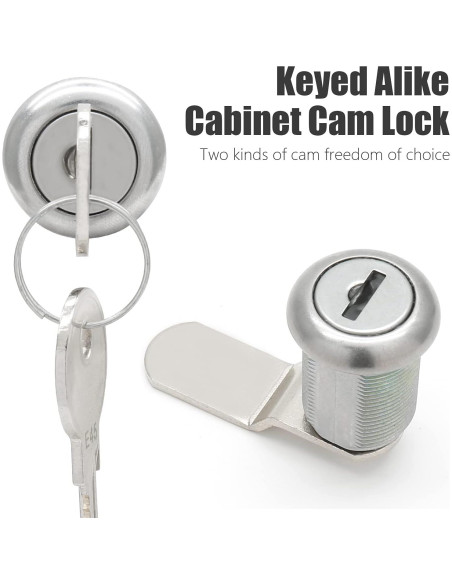 Cerradura de Cámara de Gabinete Qjaiune 2 Paquete Niquelado