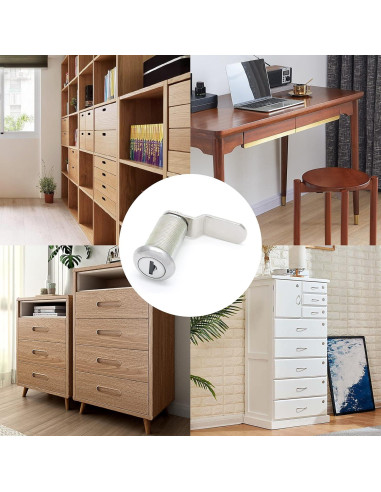 Cerradura de Cámara de Gabinete Qjaiune 2 Paquete Niquelado