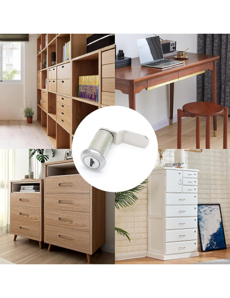 Cerradura de Cámara de Gabinete Qjaiune 2 Paquete Niquelado