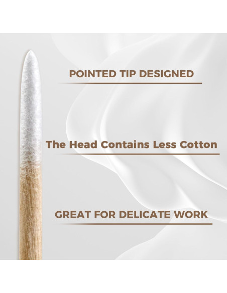 200 Hisopos de Algodón de Precisión CJJIE para Maquillaje