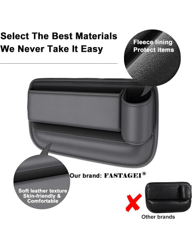 Organizador de Asiento de Coche FASTAGEI Lado Pasajero Cuero