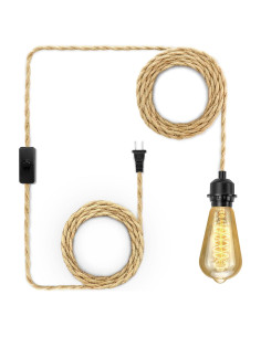 Cordón de luz colgante enchufable LYOOWNG 4.57 m E26/E27