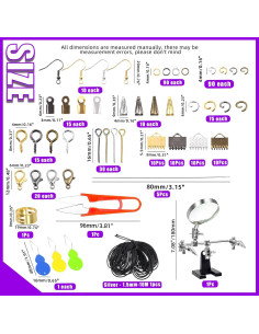 Kit de Suministros para Hacer Joyería Swpeet 1490 Piezas 2