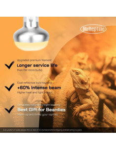 Lámpara de Calor MRREPTILE 75W para Reptiles - Paquete de 2 2