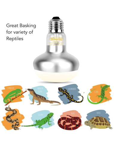 Lámpara de Calor MRREPTILE 75W para Reptiles - Paquete de 2