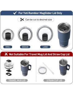 Popotes de Silicona Reutilizables MOVOLIVI para Yeti 30/20 oz 2