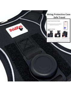 Arnés para Perros BOLDPET con Soporte para Airtag - Negro 2