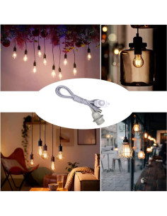 Kit de Luz Colgante Mocomfor 4.57m con Interruptor Regulador Blanco 2