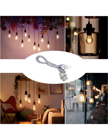 Kit de Luz Colgante Mocomfor 4.57m con Interruptor Regulador Blanco