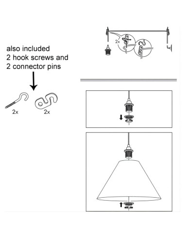 Kit de Luz Colgante Mocomfor 4.57m con Interruptor Regulador Blanco