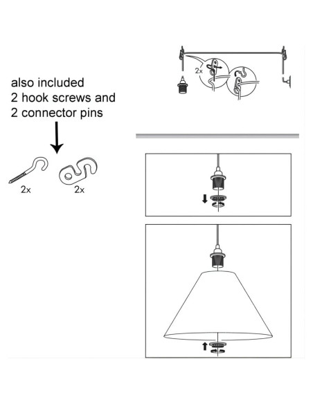 Kit de Luz Colgante Mocomfor 4.57m con Interruptor Regulador Blanco