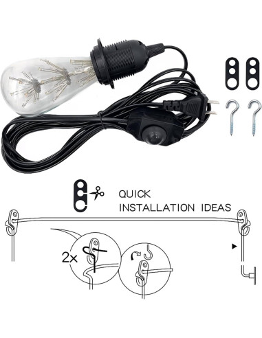 Kit de Luz Colgante Mocomfor 4.57m con Interruptor Regulador Blanco