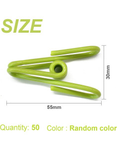 Paquete de 50 Clips Utilitarios Renashed Multicolor 5.6 cm 2