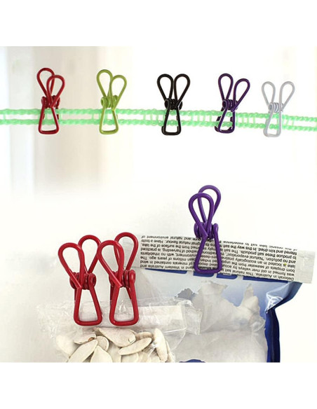 Paquete de 50 Clips Utilitarios Renashed Multicolor 5.6 cm