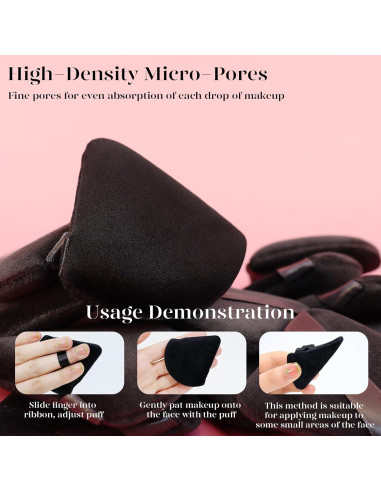 Esponjas de Maquillaje BEAKEY 12pcs Triangulares Ultra Suaves