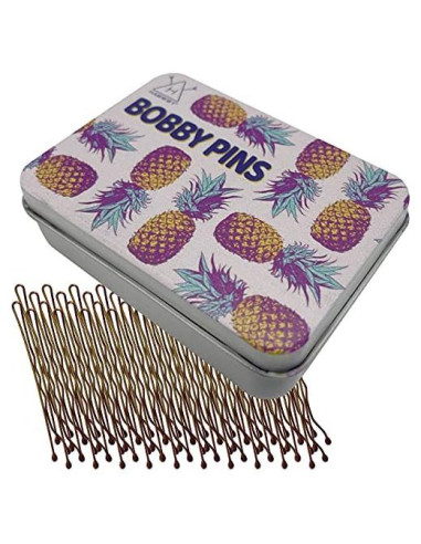 Horquillas Hawwwy 300 Piezas Marrones con Estuche 5.08 cm