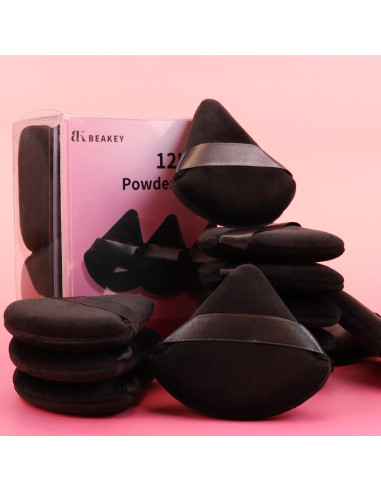 Esponjas de Maquillaje BEAKEY 12pcs Triangulares Ultra Suaves