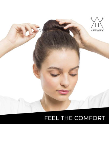 Horquillas Hawwwy 300 Piezas Marrones con Estuche 5.08 cm