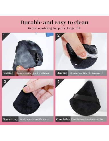 Esponjas de Maquillaje BEAKEY 12pcs Triangulares Ultra Suaves