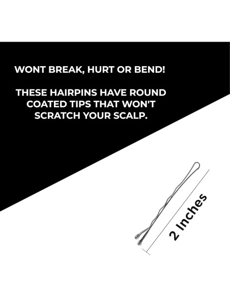 Horquillas Hawwwy 300 Piezas Marrones con Estuche 5.08 cm