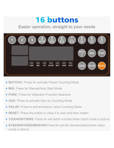 Contador de Dinero Aneken DC002 con Detección UV/MG/IR 2