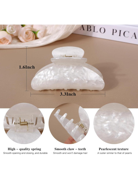 5 Clips de Garra para Cabello WRK - Medianos Antideslizantes