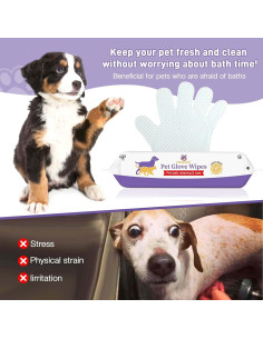 Toallitas de Limpieza para Perros VoagLuk 15 PCS con Aloe Vera 2