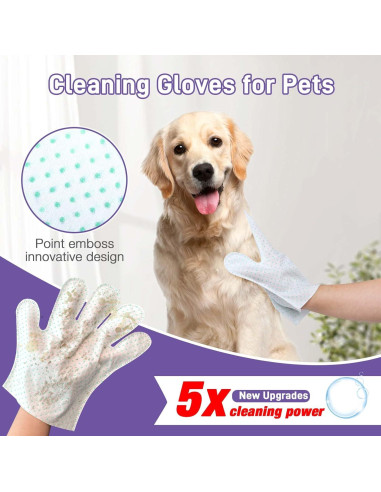 Toallitas de Limpieza para Perros VoagLuk 15 PCS con Aloe Vera