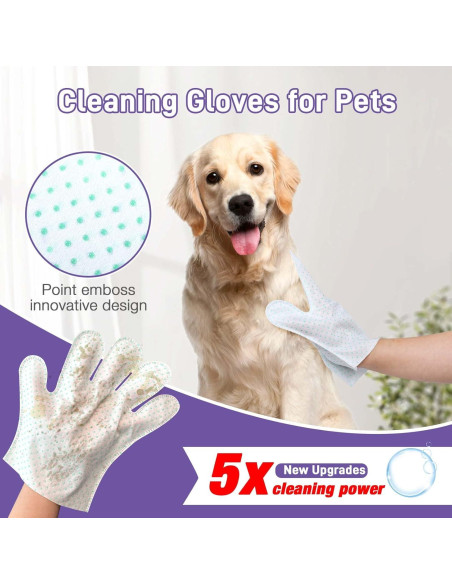 Toallitas de Limpieza para Perros VoagLuk 15 PCS con Aloe Vera