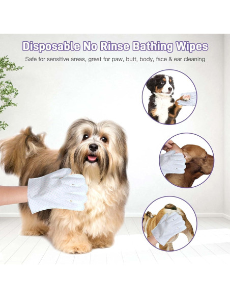 Toallitas de Limpieza para Perros VoagLuk 15 PCS con Aloe Vera