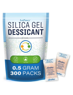 300 Paquetes de Gel de Sílice Deshidratante LotFancy 0.5g