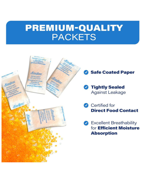 300 Paquetes de Gel de Sílice Deshidratante LotFancy 0.5g