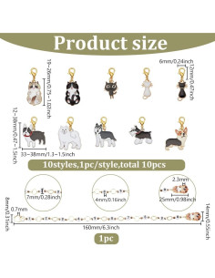 Marcadores de Punto de Cierre BENECREAT - 11 Piezas Gato y Perro 2
