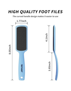 Lima para Pies TOPMEET Doble Cara Azul - Herramienta Profesional 2