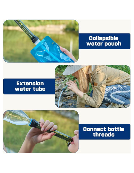 Filtro de Agua Portátil Hoayccom Verde Militar 5 Etapas 4000L