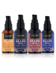 Aceite para Barba H HABIBI - Paquete de 4 Fragancias Naturales