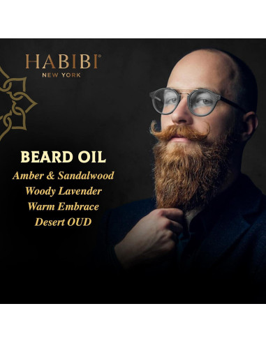 Aceite para Barba H HABIBI - Paquete de 4 Fragancias Naturales
