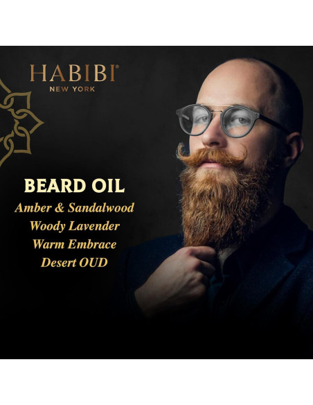 Aceite para Barba H HABIBI - Paquete de 4 Fragancias Naturales