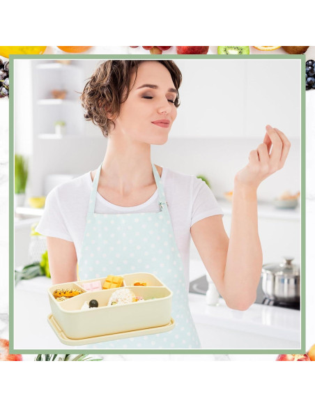 4 Cajas Bento de Silicona Ziliny Rectangulares a Prueba de Fugas