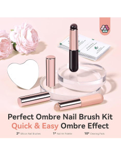 Cepillo de Uñas de Silicona SAVILAND 2PCS para Ombre 2