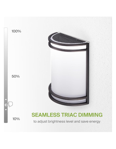 Luz de Pared LED Interior ASD Bronce Aceitado 25.4cm 3000K-5000K