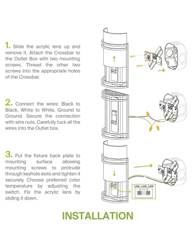 Luz de Pared LED Interior ASD Bronce Aceitado 25.4cm 3000K-5000K