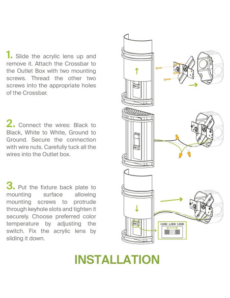 Luz de Pared LED Interior ASD Bronce Aceitado 25.4cm 3000K-5000K
