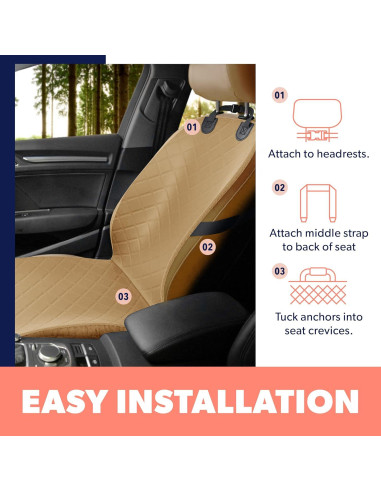 Funda de Asiento de Coche para Perros Active Pets Beige