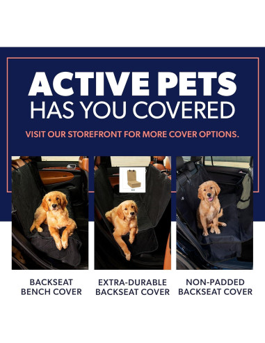 Funda de Asiento de Coche para Perros Active Pets Beige