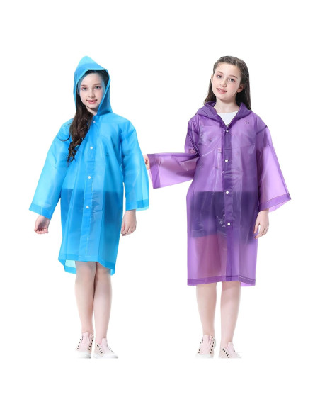Ponchos de Lluvia Reutilizables Cosowe para Niños 110x55cm