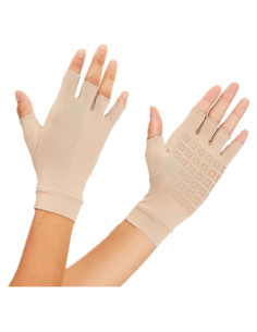 Guantes de Sol Sin Dedos Unisex Anti-Envejecimiento UPF 50+ Chocolate Grande