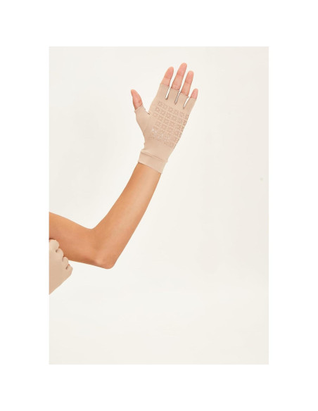 Guantes de Sol Sin Dedos Unisex Anti-Envejecimiento UPF 50+ Chocolate Grande