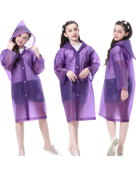 Ponchos de Lluvia Reutilizables Cosowe para Niños 110x55cm