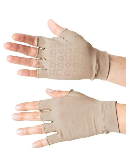 Guantes de Sol Sin Dedos Unisex Anti-Envejecimiento UPF 50+ Chocolate Grande